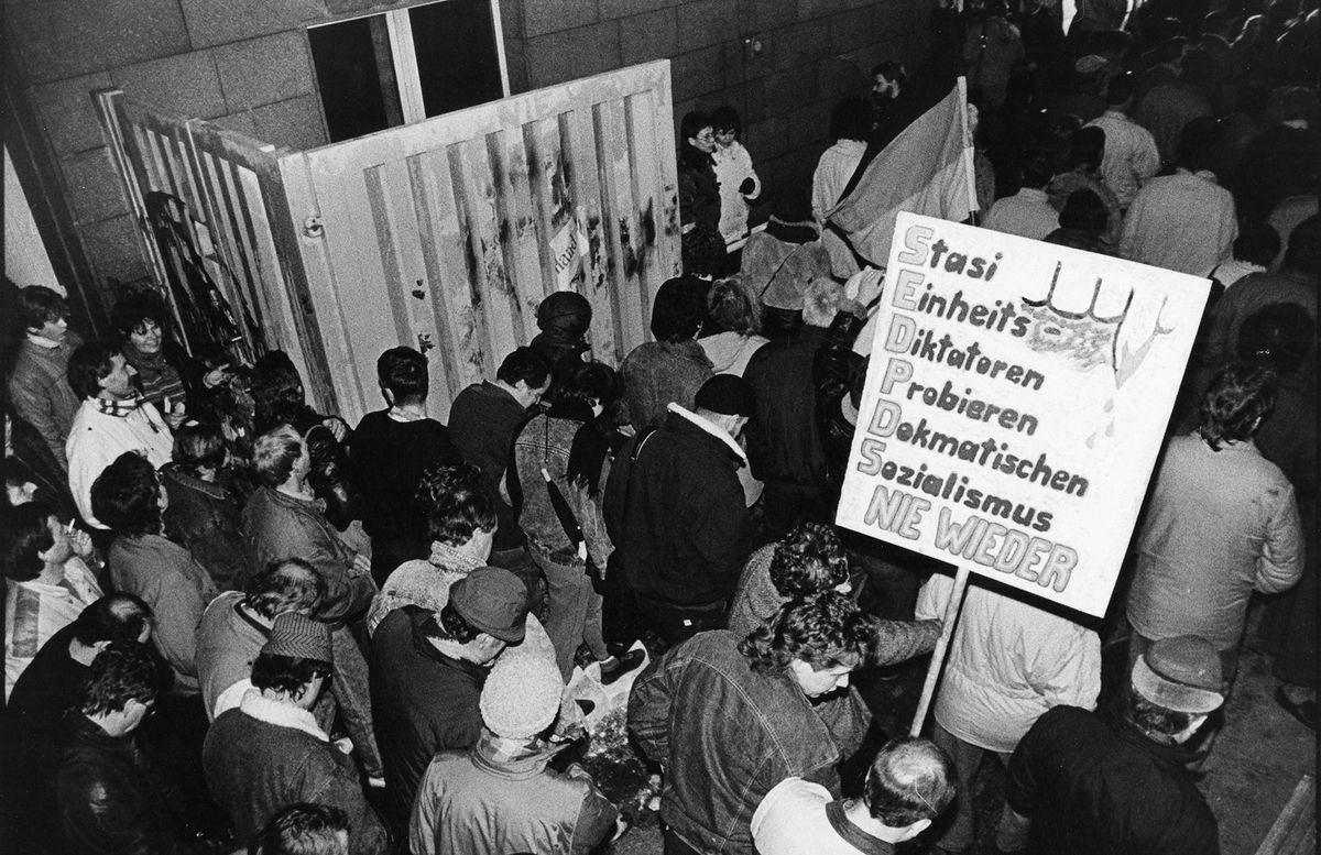 Occupation of the Stasi headquarters on January 15th in 1990
