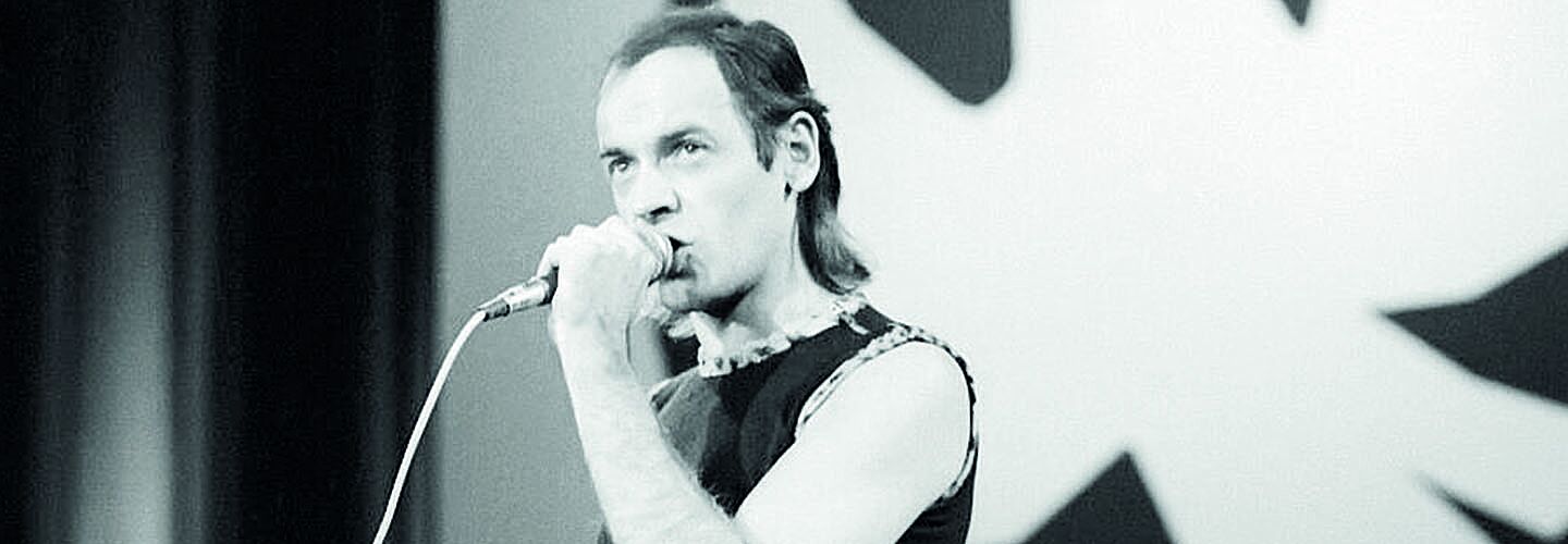 Udo Lindenberg bei seinem Auftritt am 25. Oktober 1983 im Palast der Republik in Ost-Berlin